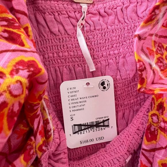 Free People Oasis Midi Dress in Heat Wave Combo Pink Size S NWT - Picture 8 of 12